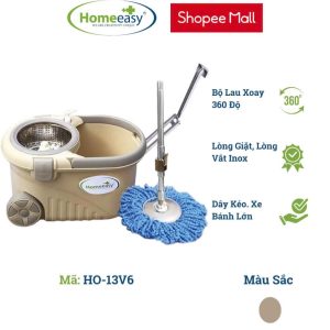 Bộ lau nhà 360 độ trợ lực cao cấp Homeeasy HO-13V6-8