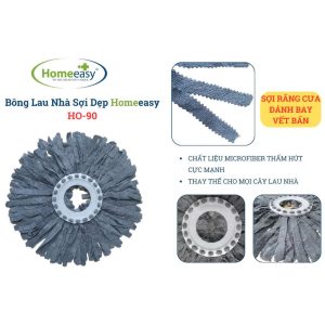 Bông lau nhà 360 độ sợi dẹp HO-90