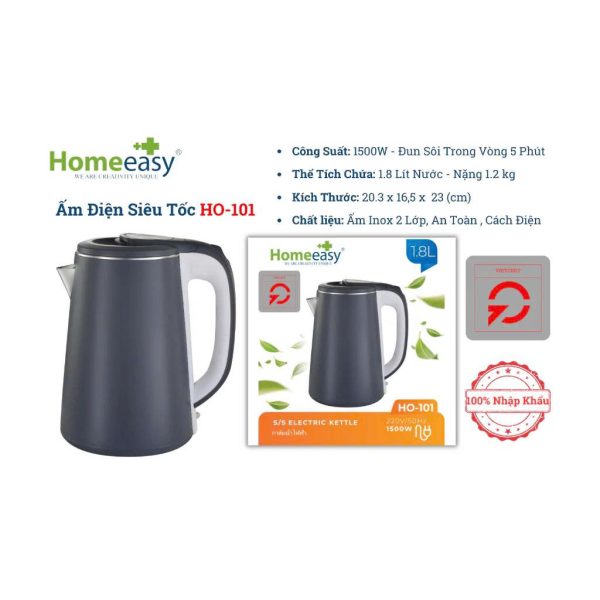 Ấm đun siêu tốc Homeeasy HO-101