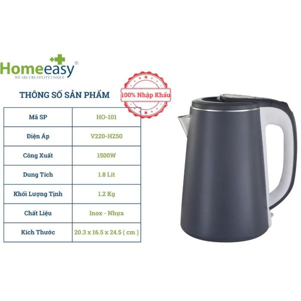 Ấm đun siêu tốc Homeeasy HO-101