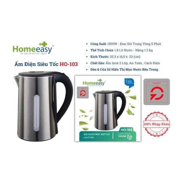 Ấm đun siêu tốc Homeeasy HO-103