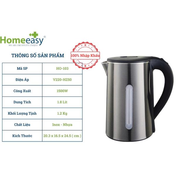 Ấm đun siêu tốc Homeeasy HO-103