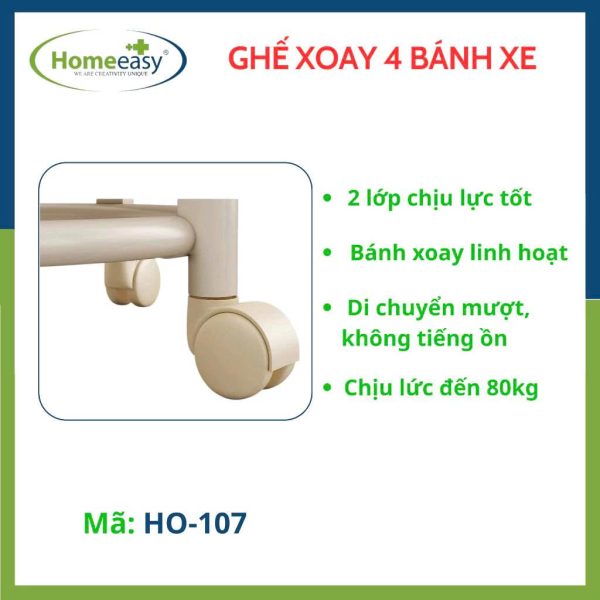 Ghế xoay 4 bánh xe Homeeasy HO-107